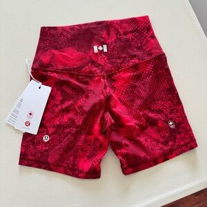 Lululemon Align Shorts, Size 6 Red Team Canada Special Edition
